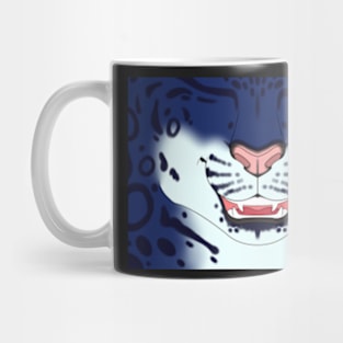 Dark Blue Snow Leopard Mug